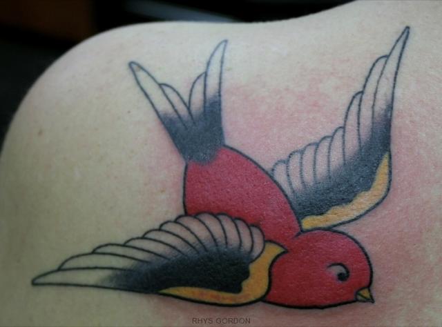 Old School Bird Tattoo